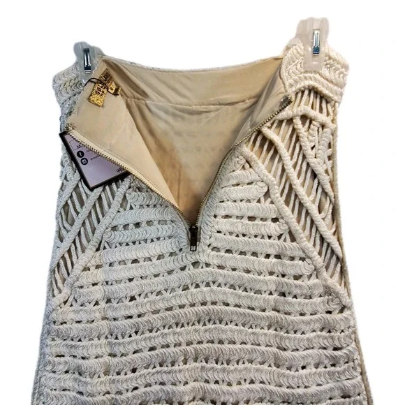 Gold Label New Conture Skirt Womens Size M Rope Style Skirt Ivory Colored - Picture 3 of 7